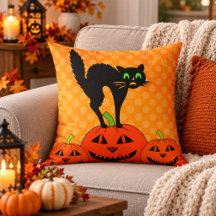 Citrouille de chat noir Halloween Jack O' Lantern