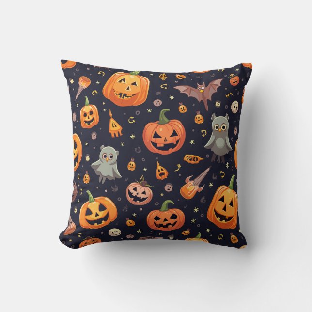 Coussin Citrouille de Halloween Cushion (Recto)