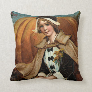 Coussin Citrouille de pèlerins - Feuilles automnales