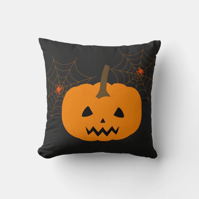 Coussin Citrouille d'Halloween (Recto)