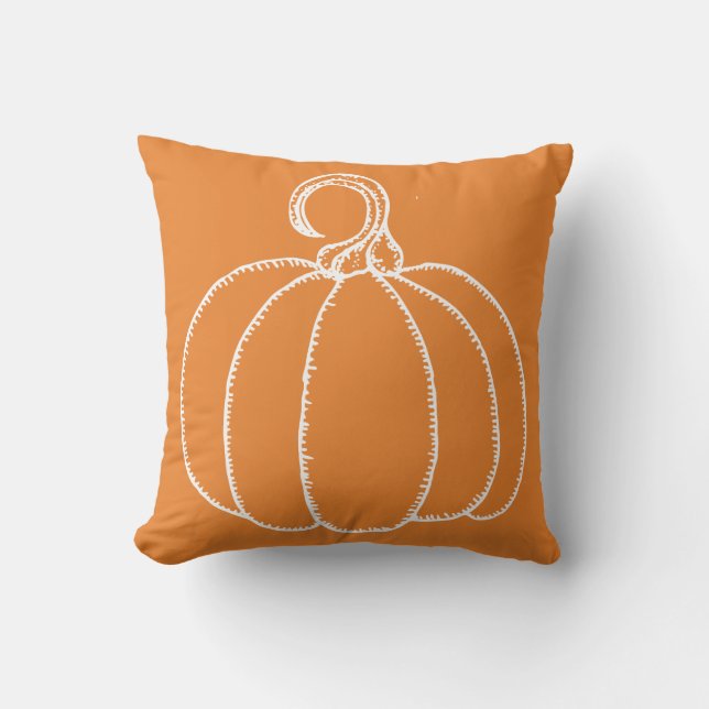 Coussin Citrouille d'Halloween amusant (Recto)