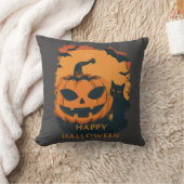 Coussin Citrouille d'Halloween avec compagnon (Couverture)