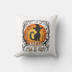 Coussin Citrouille d'Halloween ensorcelée Nuit effrayante