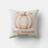 Coussin Citrouille d'Halloween Pastel Orange moderne (Verso)