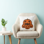 Coussin Citrouille drôle d'Halloween, Halloween effrayant (Chaise)