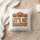 Coussin Citrouille Drôle d'Halloween Qu'on S'éclate (Couverture)
