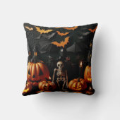 Coussin Citrouille et squelette (Verso)