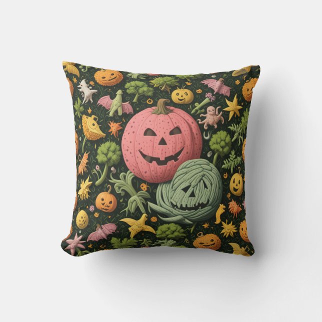 Coussin Citrouille Halloween (Recto)