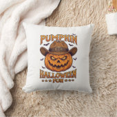 Coussin Citrouille Halloween Amusement Jack Lanterne Chape (Couverture)