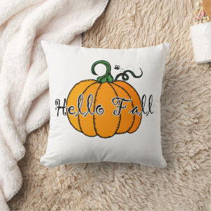 Coussin Citrouille Hellow Citrouille Automne Bonjour Autom