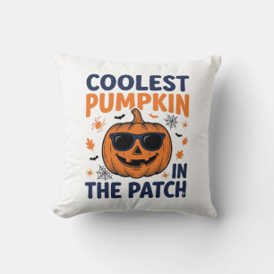 Coussin Citrouille la plus cool du patch Halloween Shirt_1