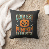 Coussin Citrouille la plus cool sur le patch Design Hallow (Couverture)