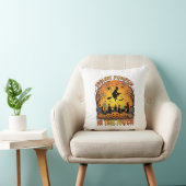 Coussin Citrouille le plus cool Patch Halloween Sorcière A (Chaise)