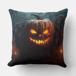 Coussin Citrouille mal
