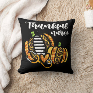 Coussin Citrouille Merci infirmière Thanksgiving Scrub Aut