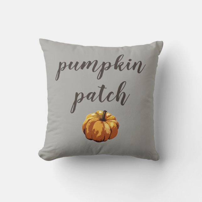 Coussin Citrouille Patch Automne Halloween Jeu d'oreiller (Recto)