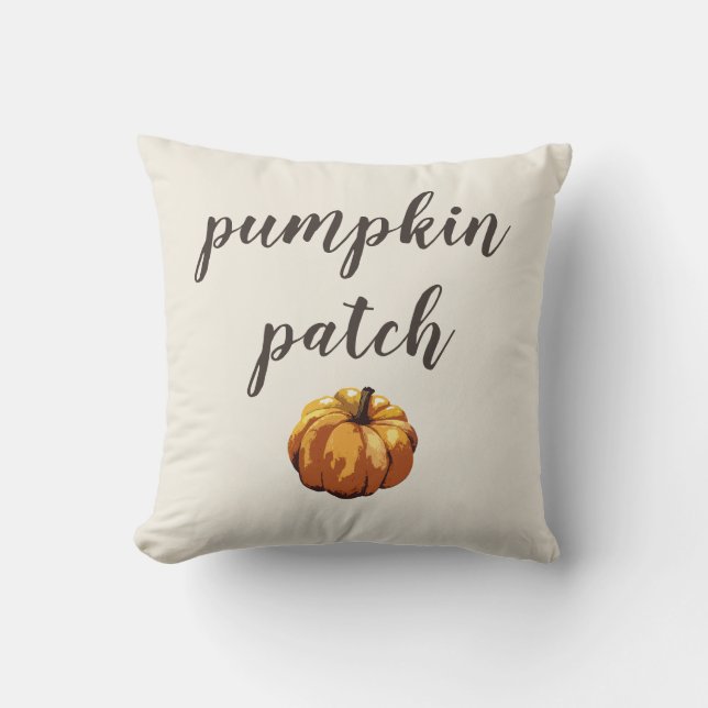 Coussin Citrouille Patch Automne Halloween Jeu d'oreiller (Recto)