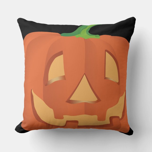 Coussin Citrouille pour Halloween 1 (Recto)