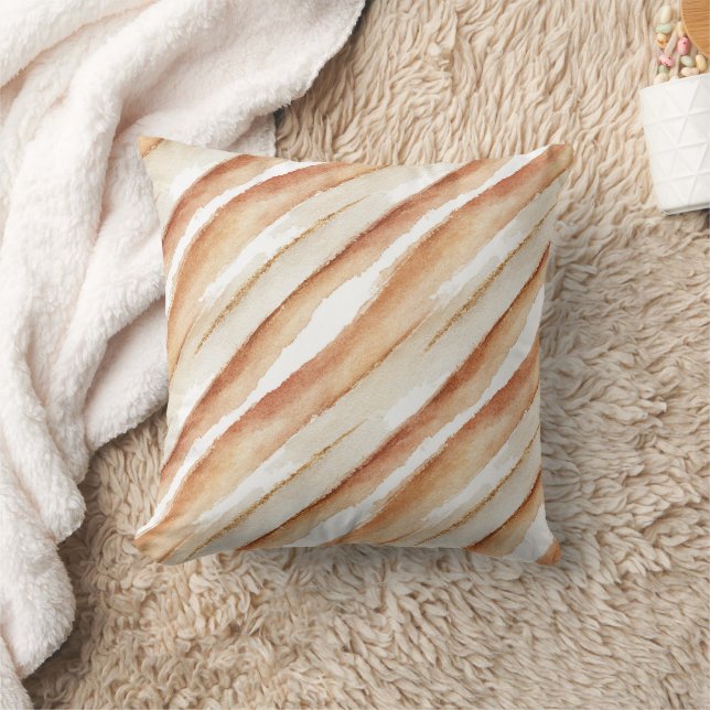 Coussin Citrouille Rayures Latte Pêche   (Couverture)