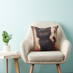 Coussin Citrouille Réversible Kitten Automne Automne Hallo