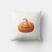 Coussin Citrouille souriant mignon - Caractère automne amu (Recto)