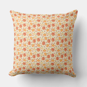 Coussin Citrouilles à l'aquarelle : Crème Douce et Jaune P