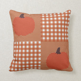 Coussin Citrouilles d'automne brûlés orange