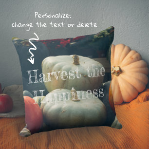 Coussin Citrouilles d'automne dans un jardin rustique