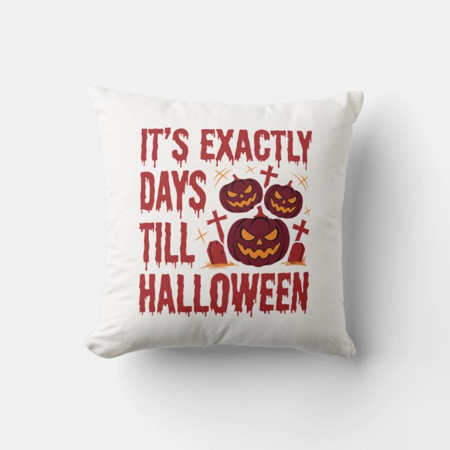 Coussin Citrouilles de compte à rebours d'Halloween Cimeti (Recto)
