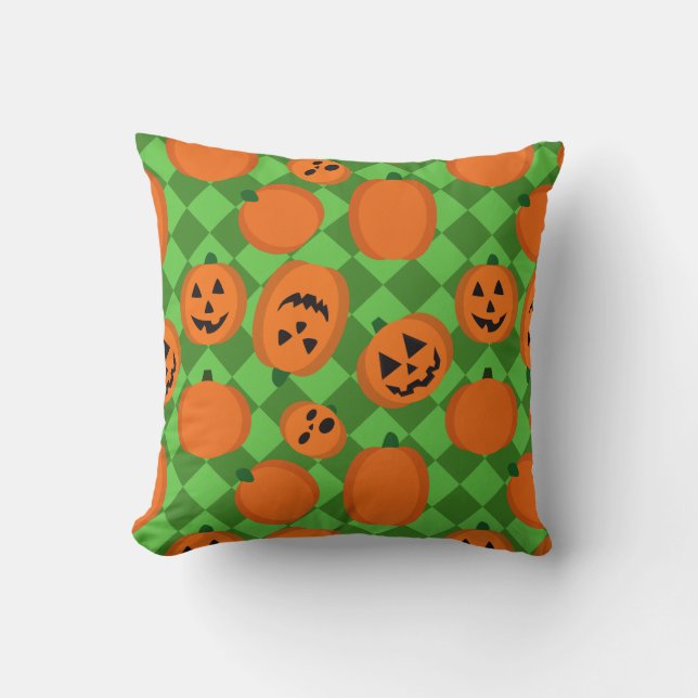 Coussin Citrouilles d'Halloween (Recto)