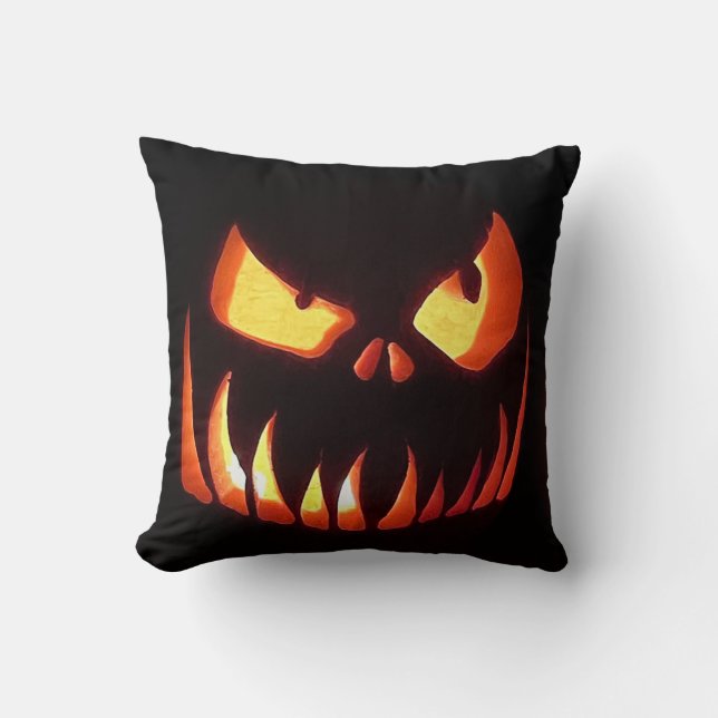 Coussin Citrouilles d'Halloween (Recto)