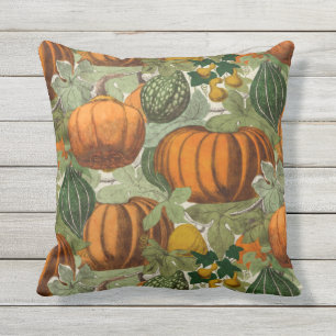 Coussin Citrouilles et gourmands vintages