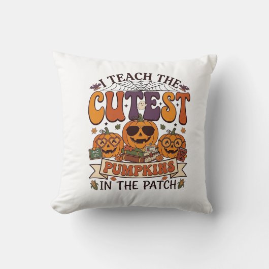 Coussin Citrouilles les plus mignonnes Halloween Lunettes (Recto)