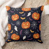 Coussin (citrouilles sculptés motifs d'Halloween) (Couverture)