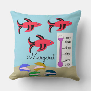 Coussin Clamages et poissons