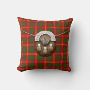 Coussin Clan Burns Tartan Et Sporran