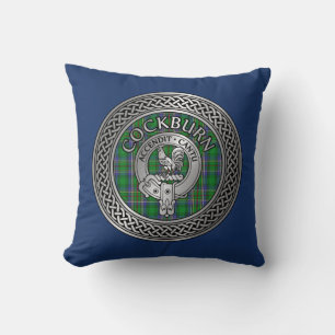 Coussin Clan Colquhoun Crest & Tartan Knot