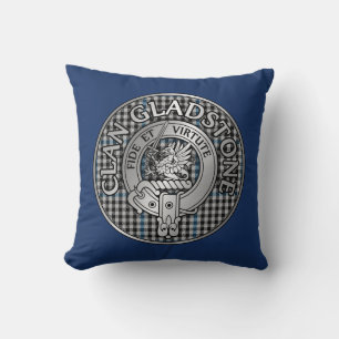 Coussin Clan Gladstone Crest & Tartan