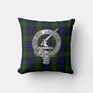 Coussin Clan Gunn Crest & Tartan - Old Norse