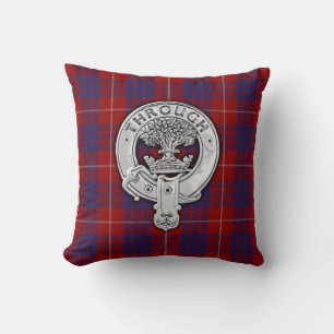 Coussin Clan Hamilton Crest & Tartan