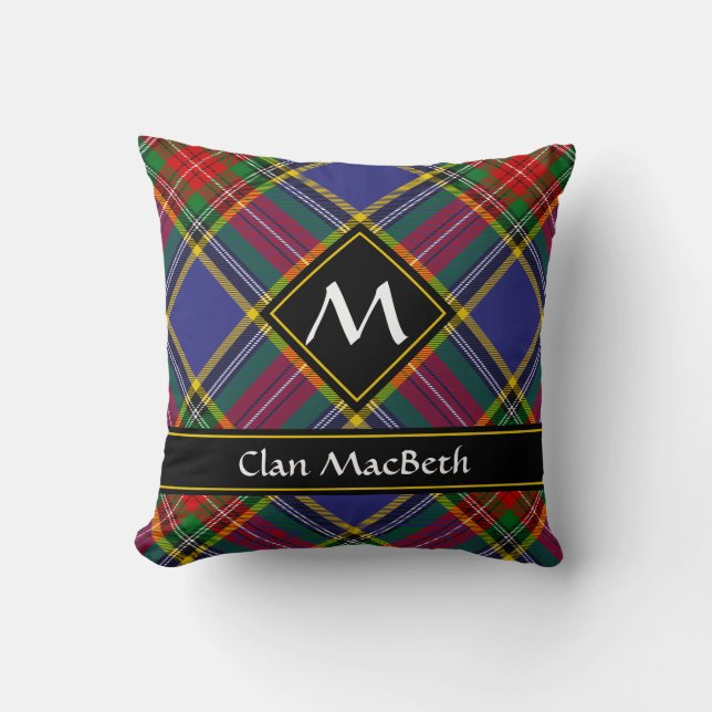 Coussin Clan MacBeth Tartan Throw Pillow (Recto)