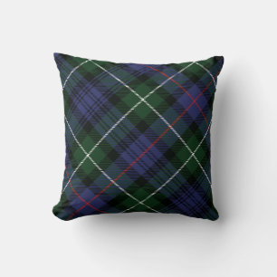 Coussin Clan rustique vert Plaid MacKenzie Tartan