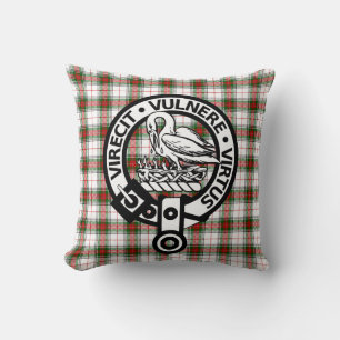 Coussin Clan Stewart Tartan Crest Jeu d'oreiller