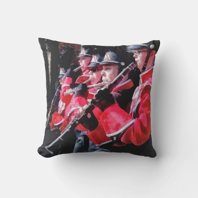 Coussin Clarinets et flûtes dans le défilé (Recto)