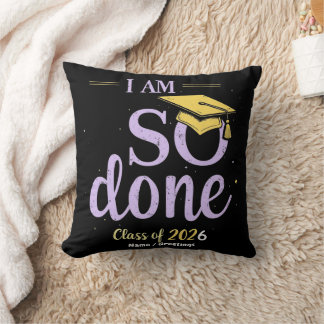 Coussin Classe amusante de 2025, j'en ai fini de la remise
