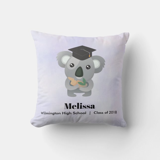 Coussin Classe de 20xx Cute Koala Ours dans la casquette d (Recto)