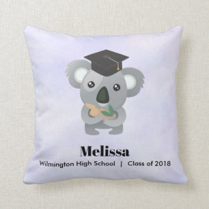 Coussin Classe de 20xx Cute Koala Ours dans la casquette d