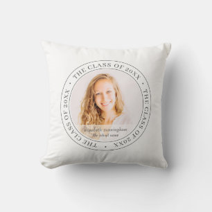 Coussin Classe de diplômes de 20XX Photo personnalisée s