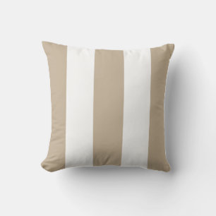 Coussin Classic med tan beige sable blanc bandes verticale