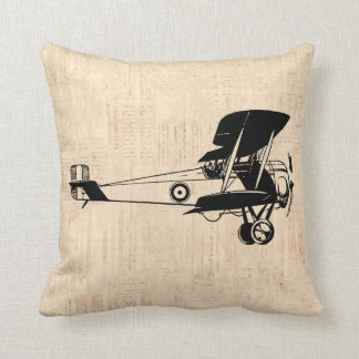 Coussin Classic Plane Vieux avion Arrière - plan de script